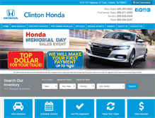 Tablet Screenshot of clintonhonda.com